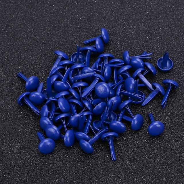 Makeup Beauty for Mini Brad 50PCS Health & Beauty Scrapbook Accessories Brads Nail Tips Round Decorative Nails Photo Frame: 5X8mm dark blue