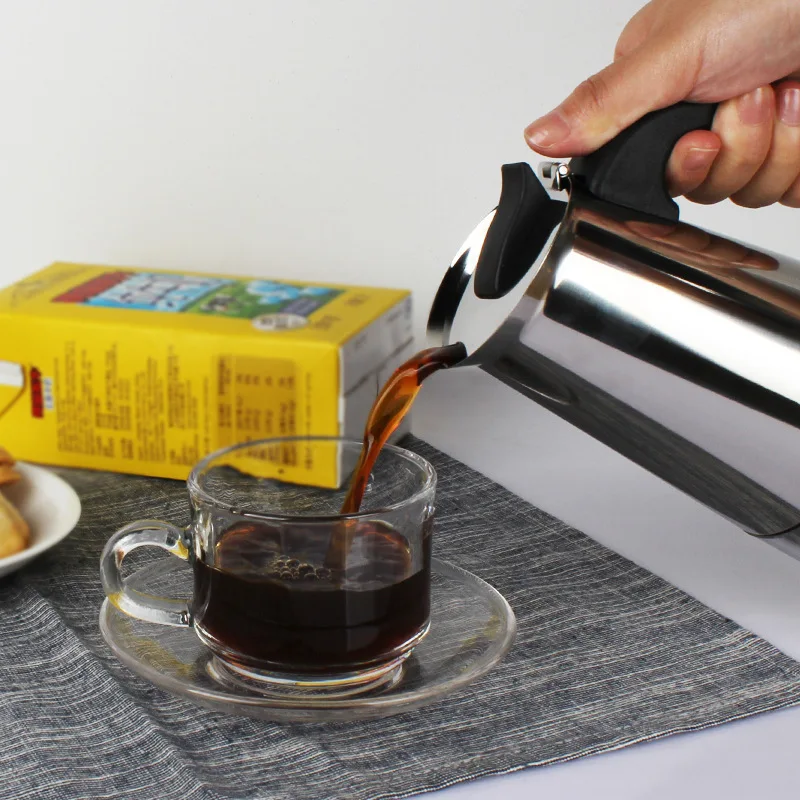 Dzbanek robić kawy Mocha Domowy ekspres robić kawy ze stali nierdzewnej Kuchenka indukcyjna Ogrzewanie Mocha garnek Espresso