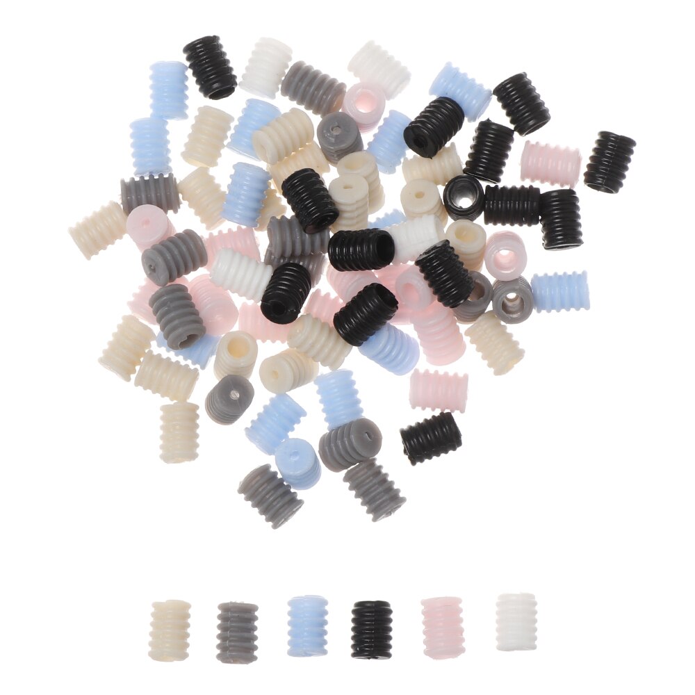 100 Pcs Silicone Flat Spiral Buckle Adjustable Bead Anti-slip Mask Buckle Elastic Band Cap Stopper Ear Cord Drawstring Button