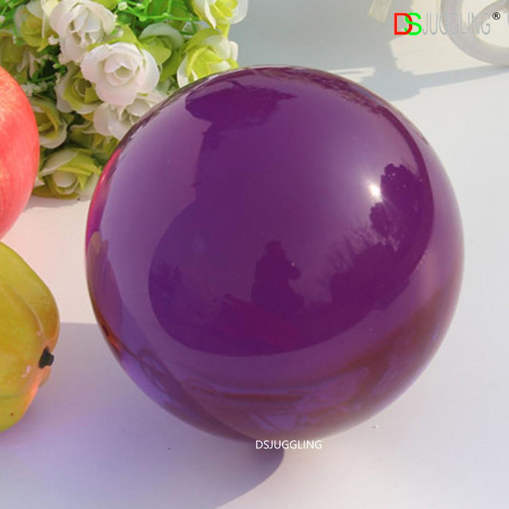 3.94 zoll große 100mm violette kristall-kontaktjonglierbälle aus acrylmaterial, feng shui, requisiten für schießübungen