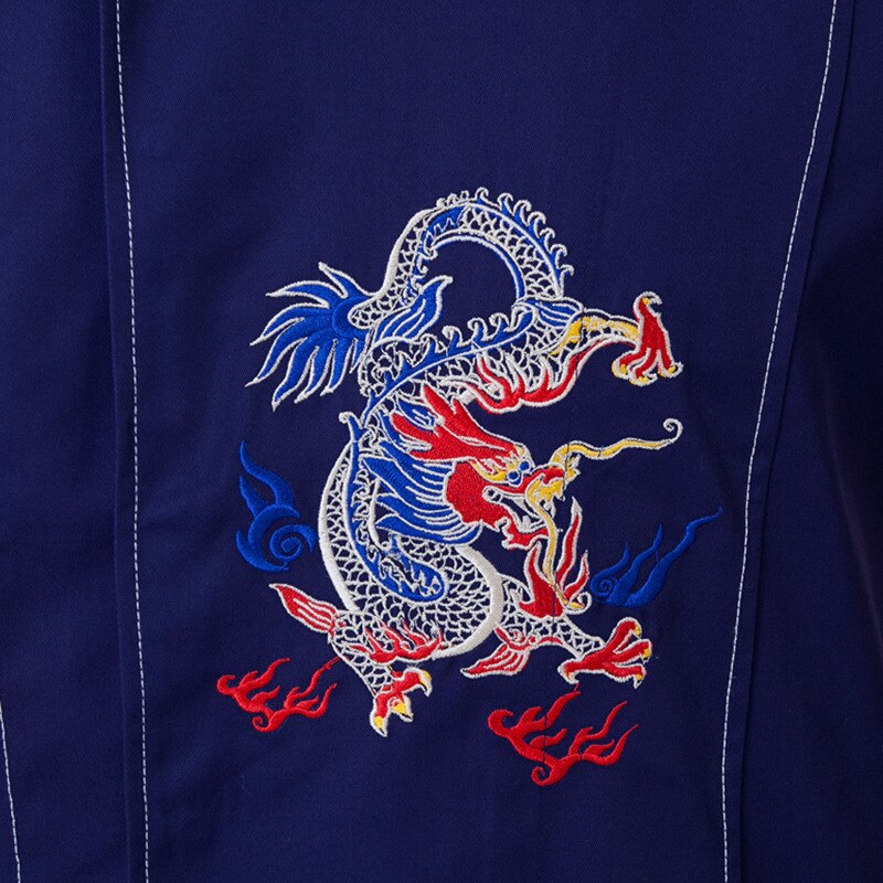 Restaurant Restaurant restaurant dining room back kitchen clothing embroidered dragon chef work clothes summer wear