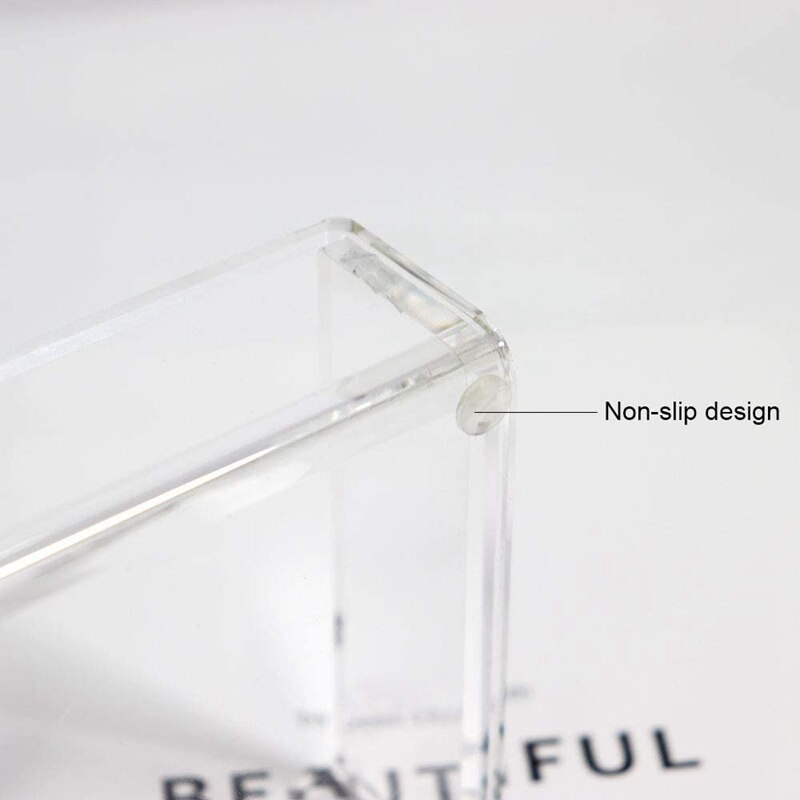 Acrylic Sticky Notes Pad Holder Desktop Organizer 3.5X3.3 Inch Memo Holder For Office Home Desk Supplies(Gold)