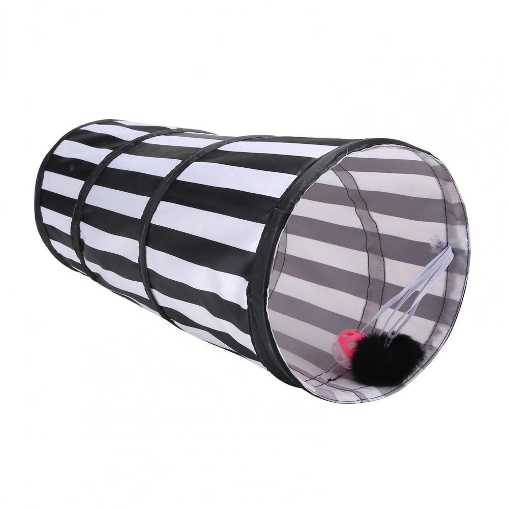 Large Space Interactive Toy Kitten Playing Tunnel Tube Toy for Pet Toy:  Black White