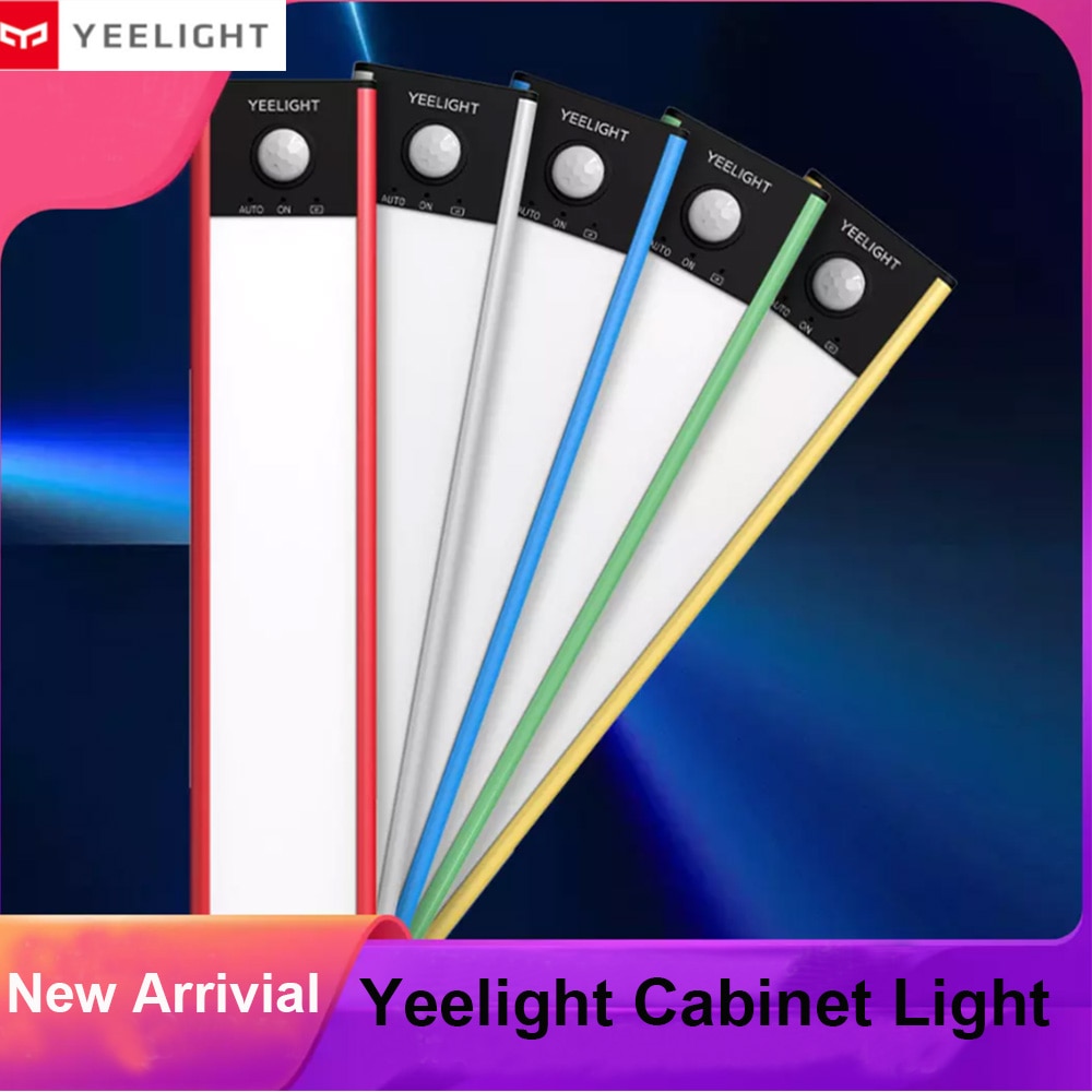 Yeelight LED Cabinet Light Motion Sensor Night Light Induction Light Easy Install Rechargeable for Kitchen Cabinet Wardrobe