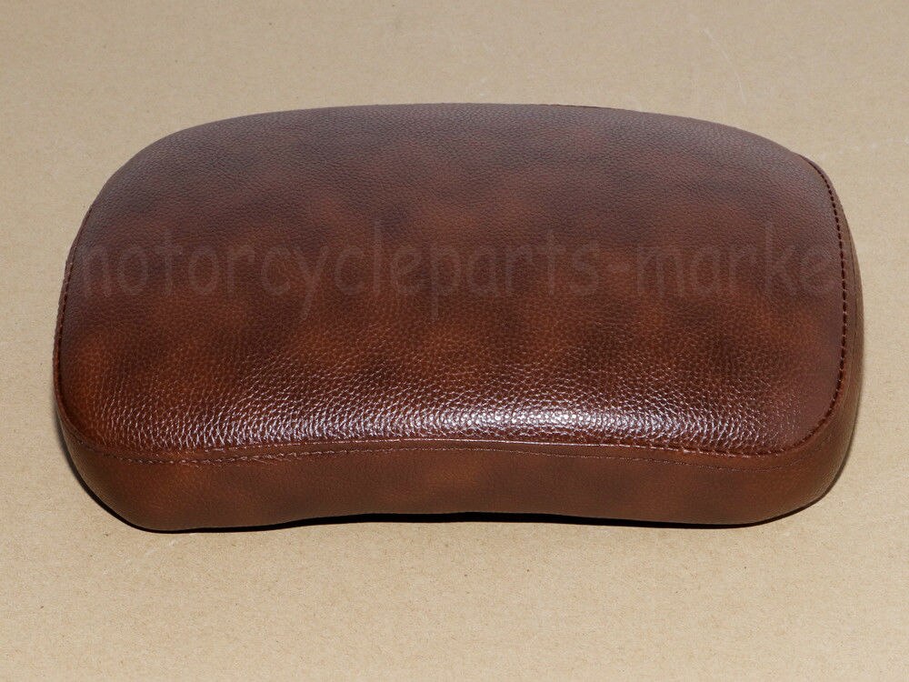 Brown Motorcycle Suction Seat Pillion Pad Rear Passenger Seat For Harley Chopper Cruiser Custom Universal Fit 8 Suction Cups