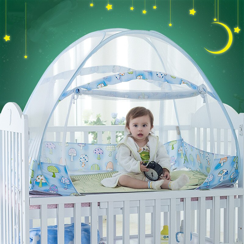 Blauwe babybedjes, klamboes, luifels, kinderbedjes, tenten, opvouwbare babybedjes, mongoolse yurts, netten voor kinderkamerdecoratie