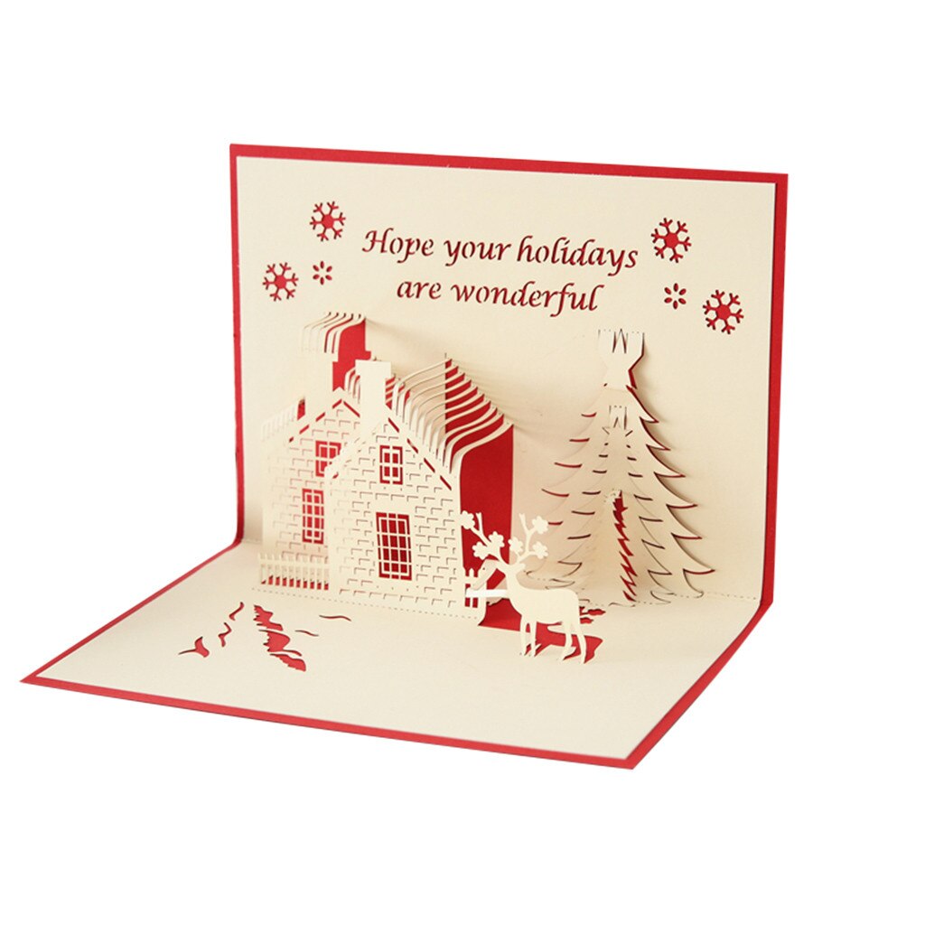 Christmas 3d Stereo Greeting Card Ar Virtual Imaging Technology Partecipazioni Matrimonio Christmas Greeting Cards: B