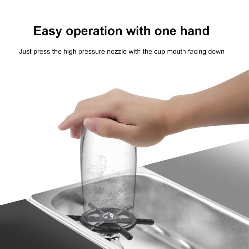 Automatic Cup Washer Faucet Glass Rinser Kitchen Sink Bar Glass Rinser Coffee Pitcher Wash Cup For Kitchen Bar Tools Accessories