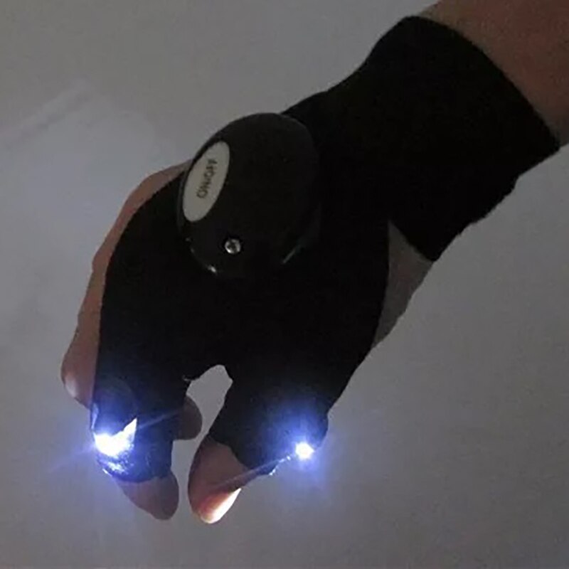 1 stück Verknüpfungen Hand Angeln LED Beleuchtung Handschuh Wasserdichte Sicherheit Taschenlampe Hohe Nacht Helle Taschenlampe Licht Handschuhe Camping Radfahren