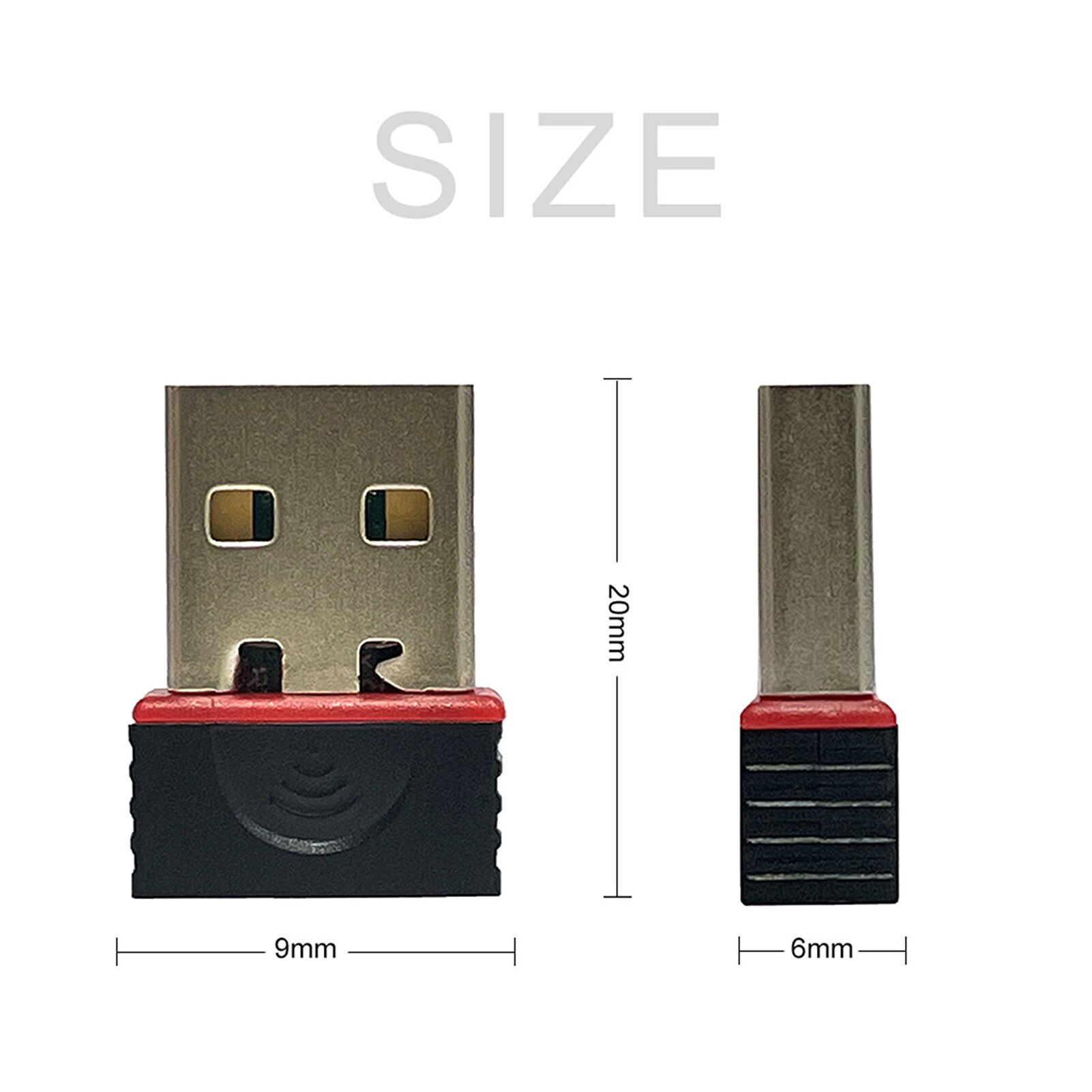 Mini adattatore wi-fi senza driver per pc desktop computer 2.4g scheda di rete usb plug and play ricezione segnale di rete wifi 6