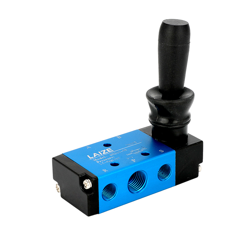 LAIZE 3/2 5/2 Way Pneumatic Air Hand Lever Operated Valve Manual Control 2 Position 3 5Port Push-Pull 3H210-08 4H210-08