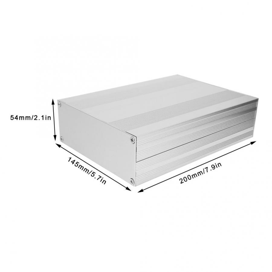Electrical Box Aluminum Project Box Split-Type Matte Silver Enclosure Case DIY PCB Junction Casing 54x145x200mm