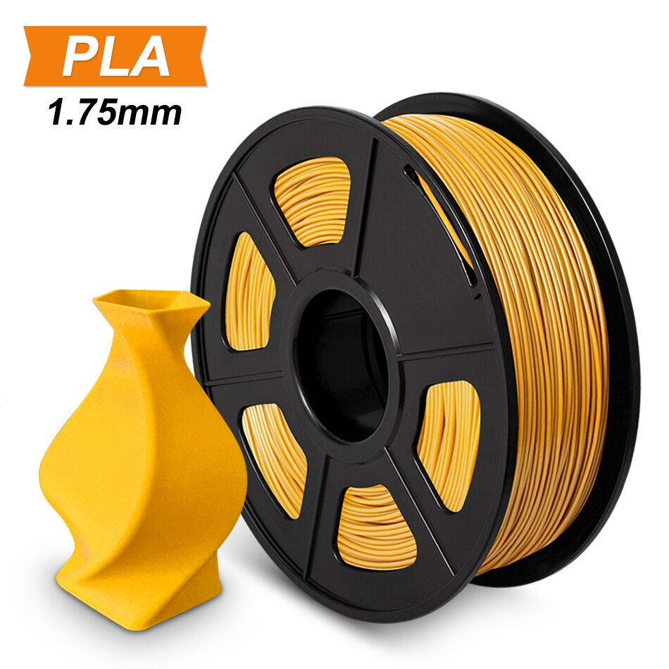 3D Printer Filament Skin PLA 1.75mm 1KG/2.2LB Spool Black Color with Lenght of 335m in Dimensional Accuracy+/-0.02mm: PLA Gold