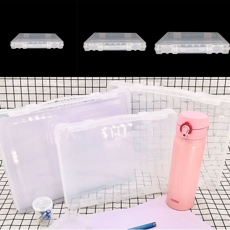 Transparante Handheld File Organizer Case Bestanden Map Waterdichte Documenten Storage Case Dubbele Gesp Sloten Voor Kantoor Reizen