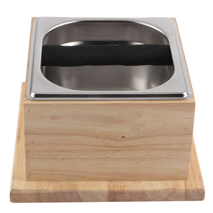 Stainless Steel Coffee Ground Bucket Knock Bar Coffee Knock Container Home for Coffee Shop Coffee Bar Bar