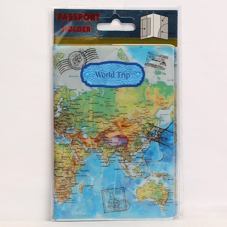 Creatieve Reizen Paspoort Cover Wallet Tas Brief Mannen Vrouwen Pu Lederen Id Adres Holder Draagbare Boarding Reizen Accessoires: MAP004-03