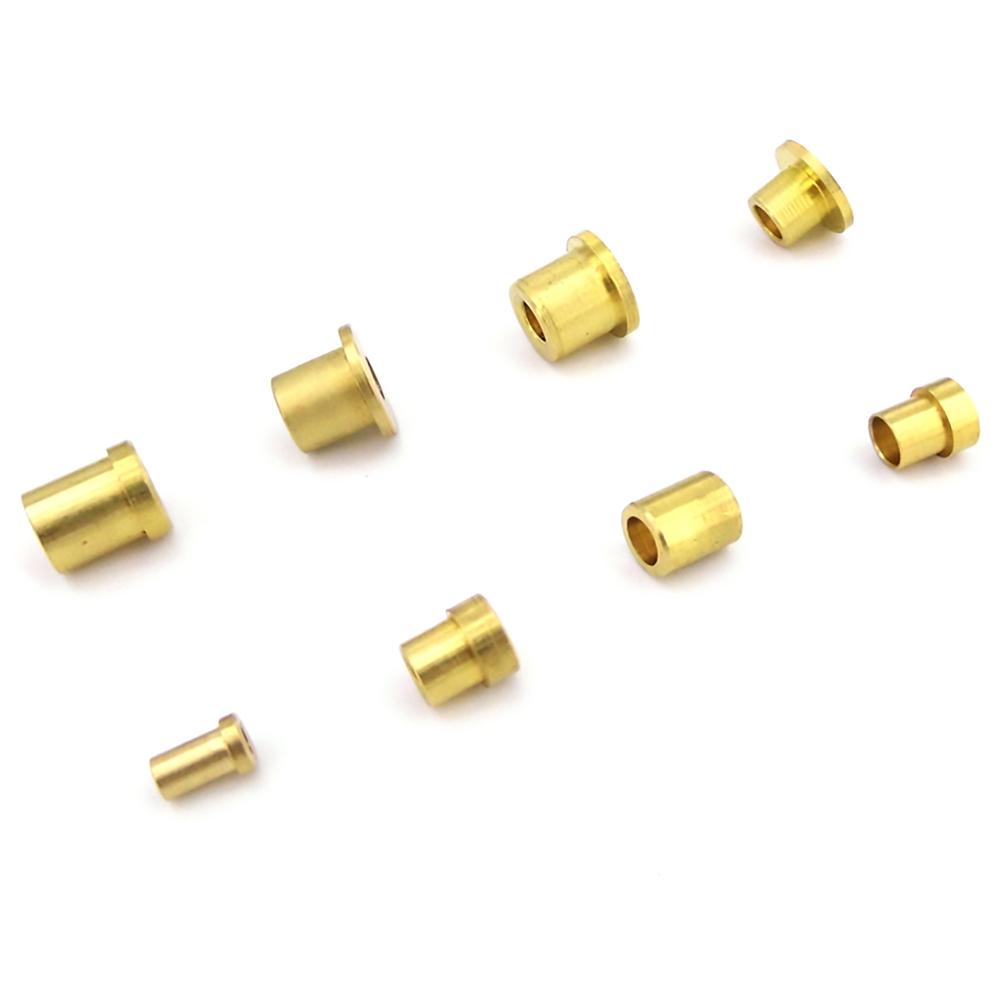 10 Uds. De cojinete de manguito de eje de casquillo de brida de eje de buje de latón para eje de 2mm, 3mm, 4mm y 5mm para barco RC, piezas de repuesto marinas DIY