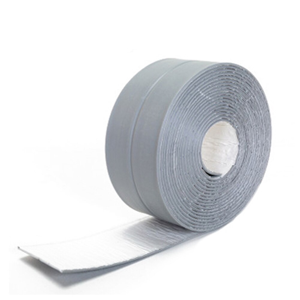 Self Adhesive Kitchen Stickers 3.2m PVC Waterproof Anti-moisture Sticker Toilet Bathroom Wall Corner Line Sink Stickers: grey