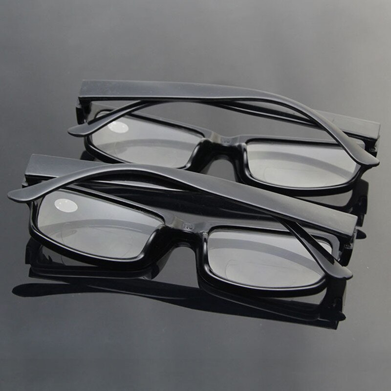 Gafas de lectura bifocales para hombre y mujer, lentes de plástico para presbicia, ligeras, Mini, negras, multifocales progresivas,