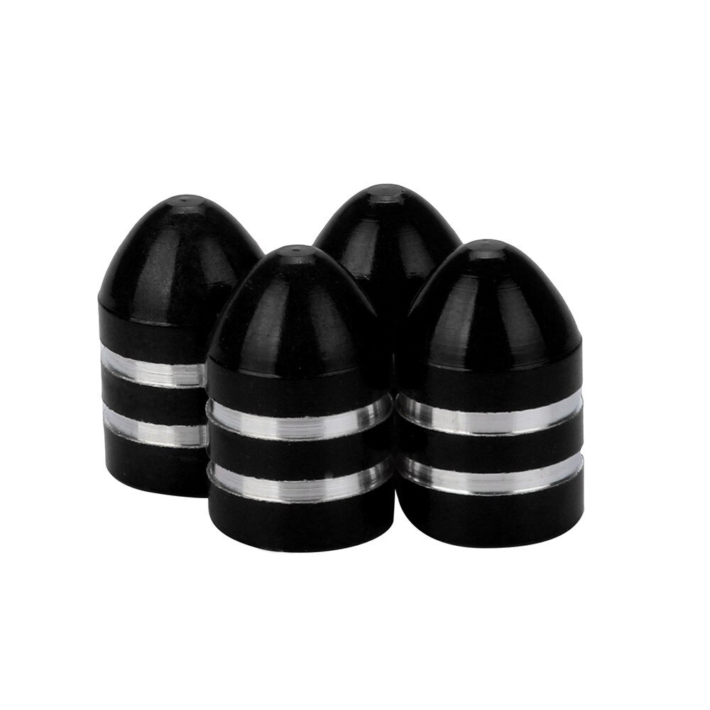 thumbnail interactive-video image 1 of KO Speed 4-Pack Black Aluminum Bullet Style Tire Valve Stem Caps (Universal Fit) 1 of 2