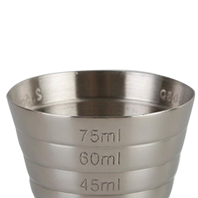1Pieces Measuring Shot Cup Ounce Jigger Bar Cocktail Drink Mixer Liquor Measuring Cup Measurer Milk Coffee Mug Stainless Steel