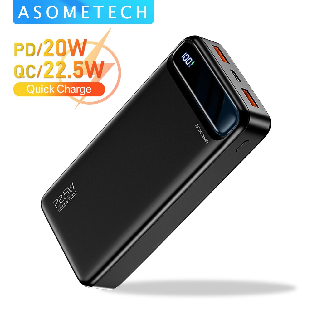 Powerbank 20000 mah bærbar lader powerbank 20000 mah hurtiglader eksternt batteri pd poverbank til iphone 13 12 pro xiaomi
