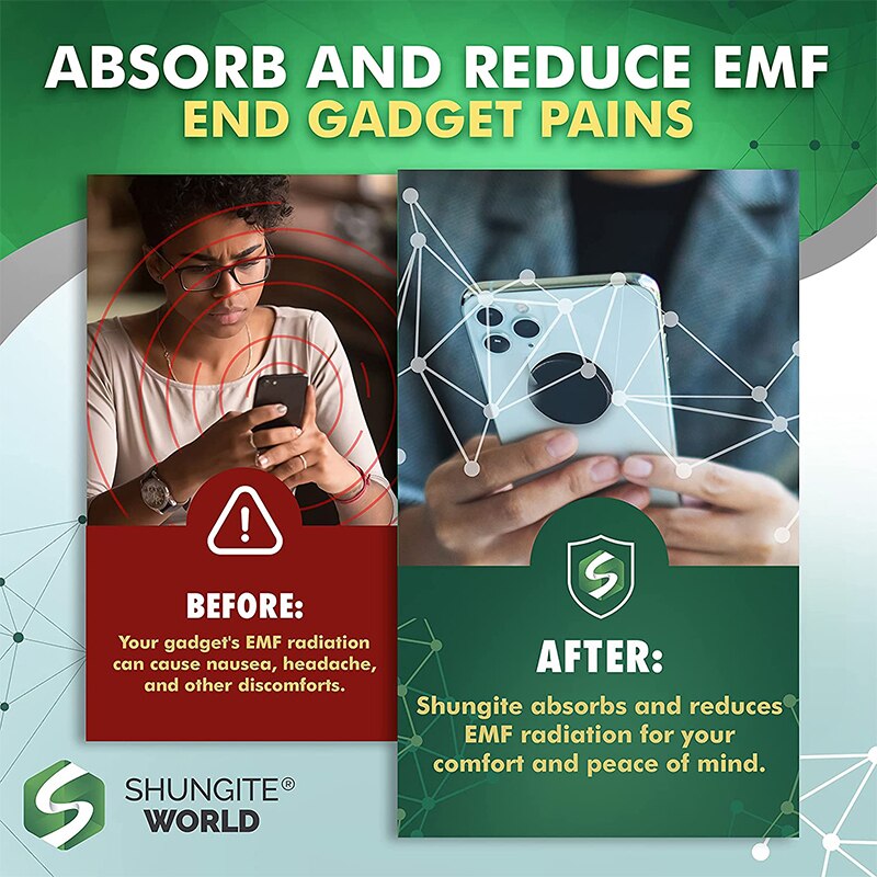 Polerowane płyty telefonu komórkowego Shungite naklejki ochronne przeciw promieniowaniu wykonane z Shungite do ochrony EMF EMR 5G Blocker