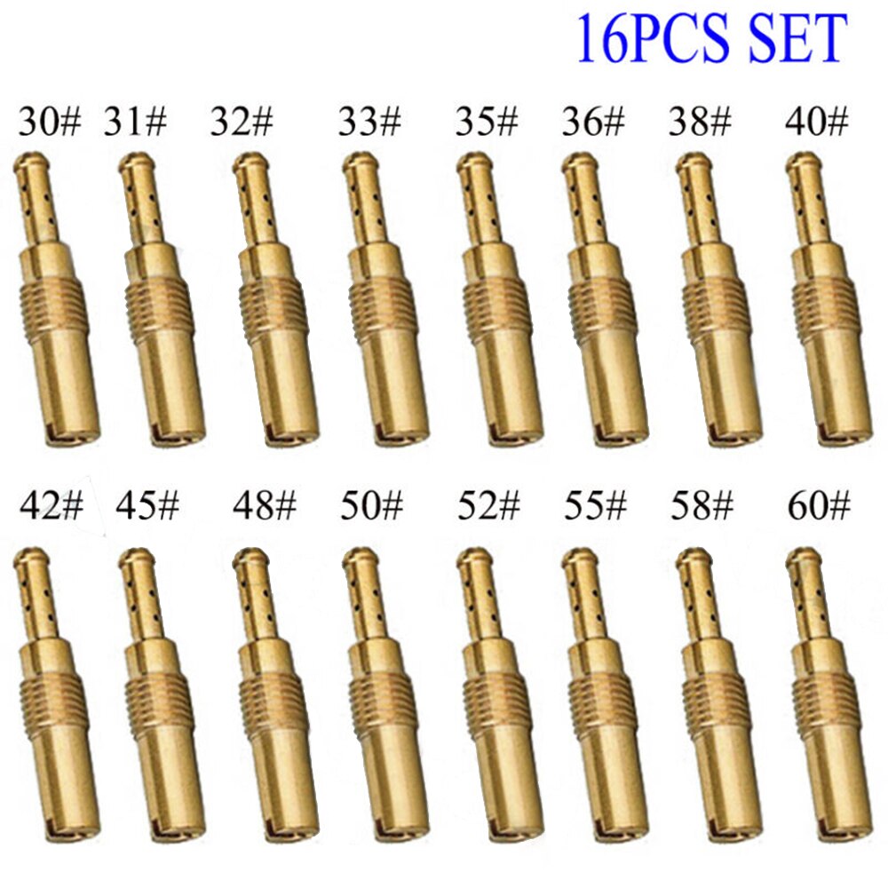 16Pcs Pilot Jet For PWK Keihin OKO CVK Fuel Injector Set Kit Useful Portable