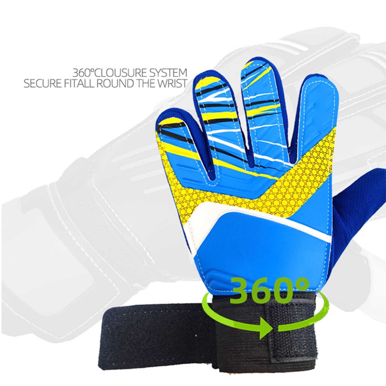 Children Goalkeeper Gloves Kids Goalie Soccer Gloves 5 Fingers Protection Non-slip Boys Soccer Latex Gloves