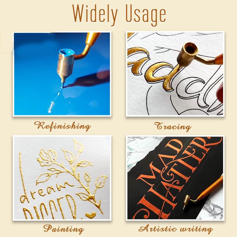 Slanting Fine-line Paint Pen Large Fluid Writer Pen Writer Paint Applicator Pen 0.7/0.5mm Drawing Pens Supplies Art Supplies