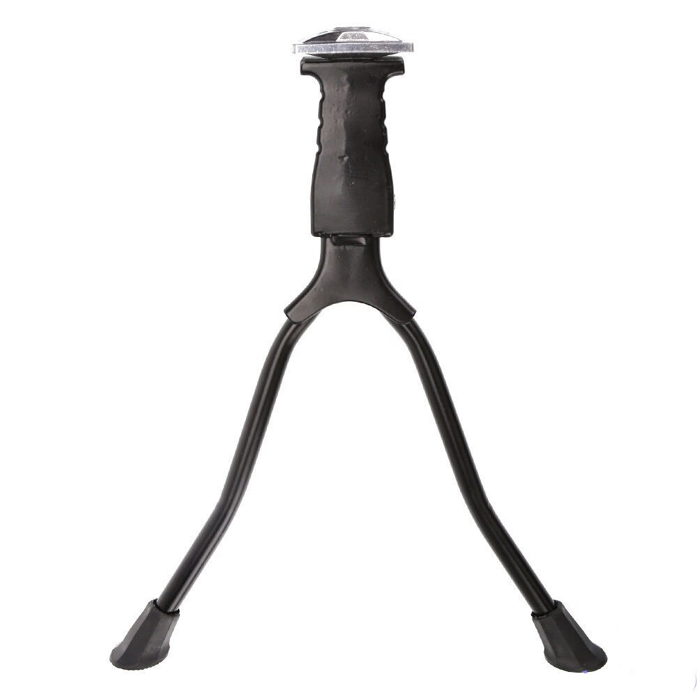 Pata de cabra de doble pierna para bicicleta de montaña, soporte de estacionamiento para bici de 26 pulgadas, trípode ajustable