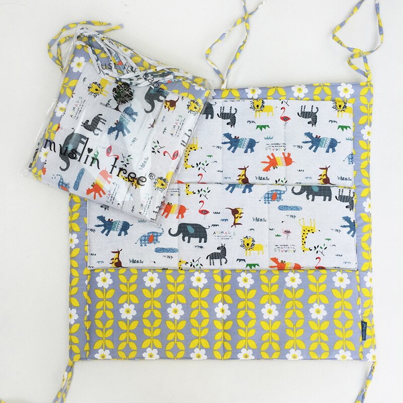 Mousseline boombed hangende opbergzak babybedje merk baby katoenen wieg organizer 60*50cm speelgoed luierzakken voor wieg beddengoedset