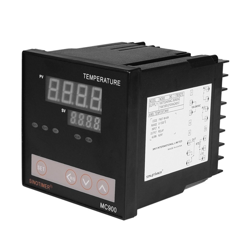 Input Digital PID Temperature Controller Relay Output K Or PT100 Regulator Heating Or Cooling With Alarm MC900