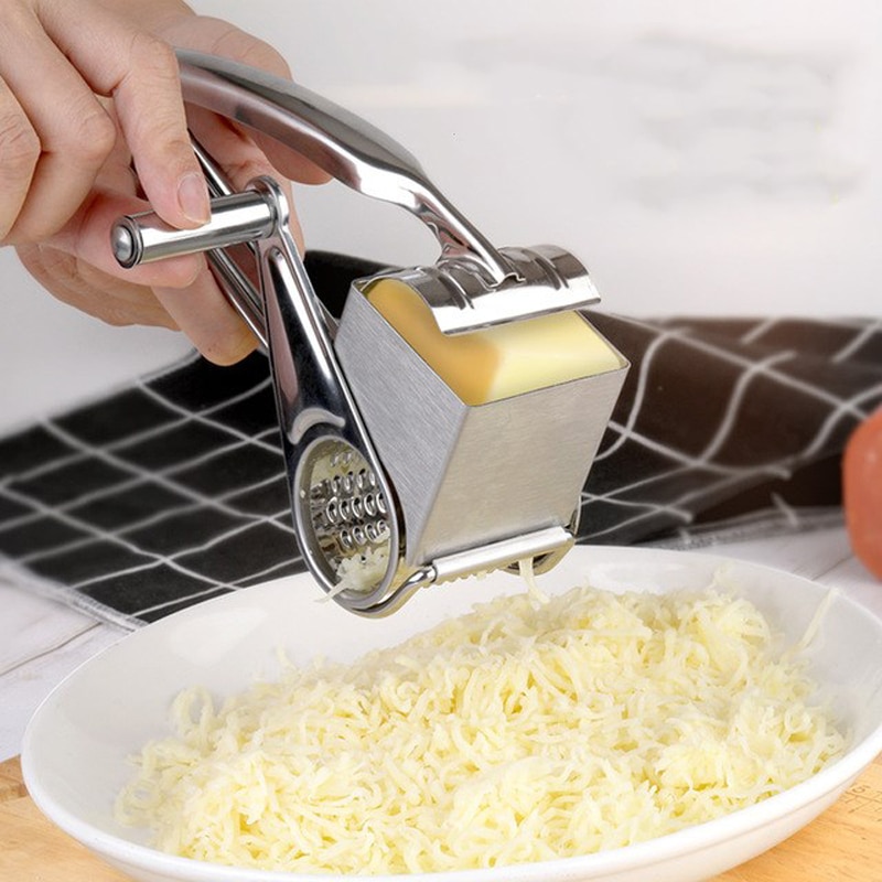 Stainless Steel Rotary Cheese Grater With 1Different Blades cheese slicer Chopper Kitchen Tool ralador