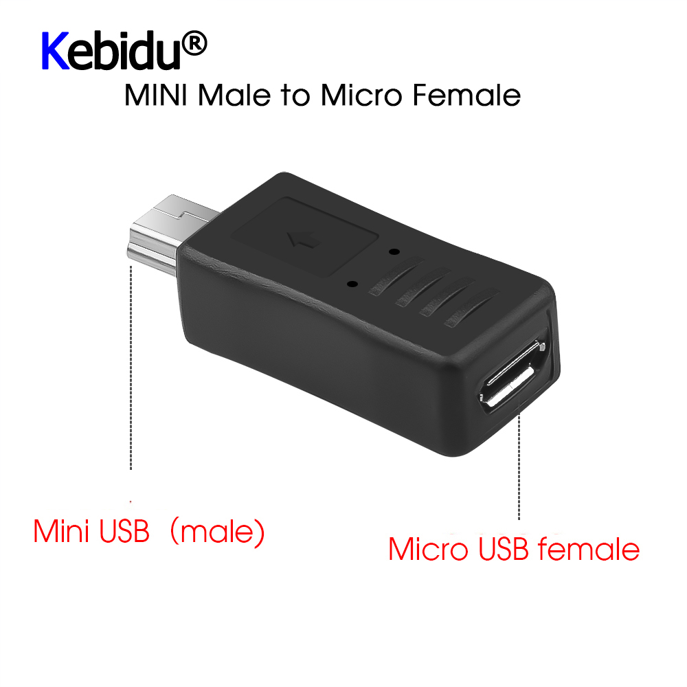 5pcs Micro USB Female Naar Mini USB Male Adapter Connector Converter Adapter Voor PC Telefoon Kabels