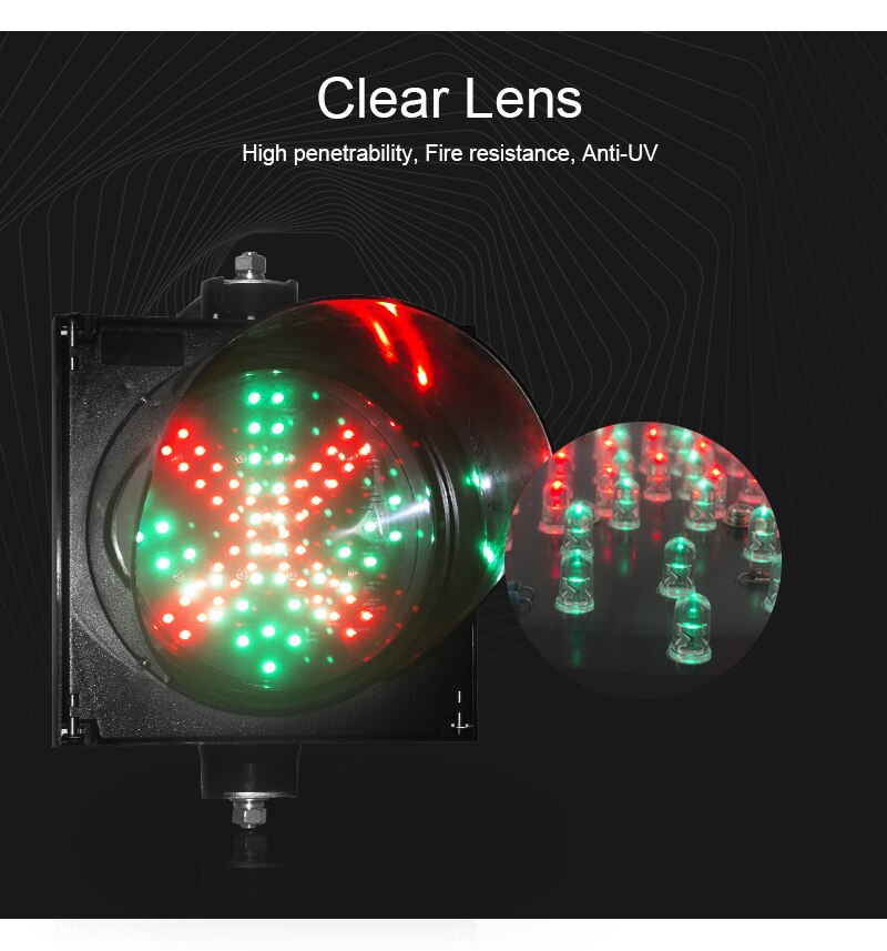 8Inch Red Cross Green Arrow 2 In 1 LED Traffic Light