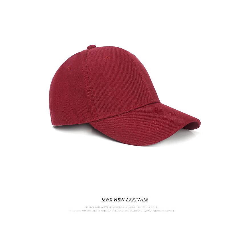 Women Men Hat Curved Sun Visor Light Board Solid Color Baseball Cap Men Cap Outdoor Sun Hat Adjustable Sports Caps in Summer: Wine red