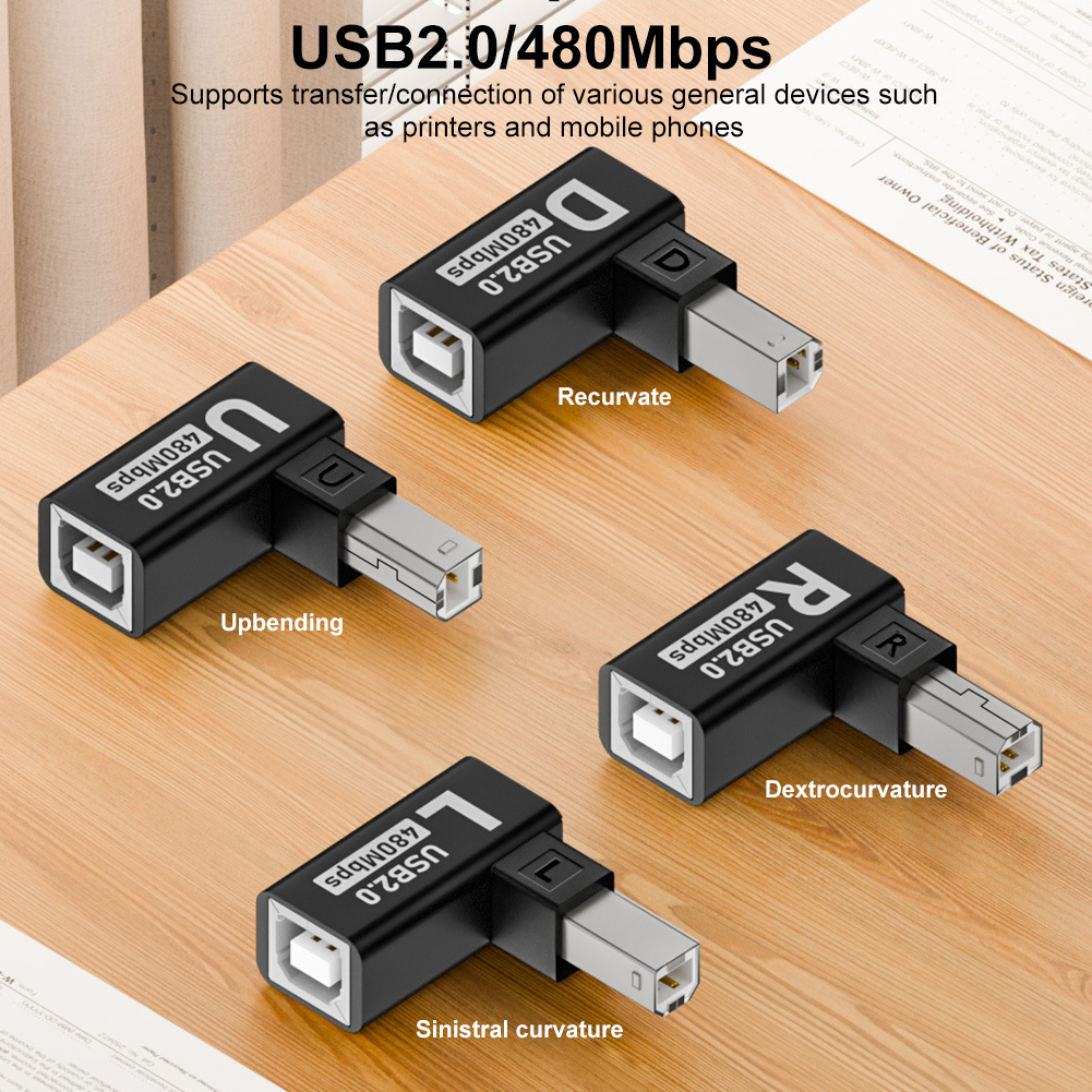 USB 2,0 Typ B Druck adapter Buchse Stecker zu Buchse Konverter 90 Grad USB B Drucker adapter Erweiterungs adapter für Druckers canner