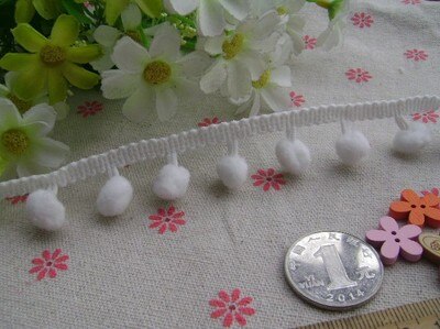 Multicolor pom pom franjes rechte bal laciness 2 cm breed 1 cm diameter bal 5 meter/veel * 8 lots Handgemaakte materialen