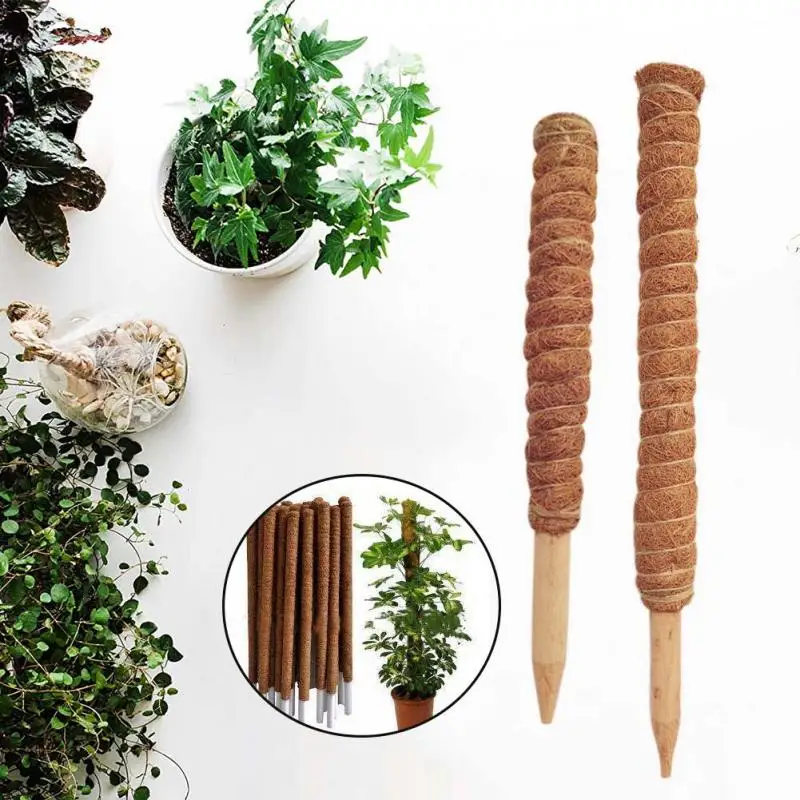Palo de tótem de Coir para plantas trepadoras, palo de coco seguro para jardinería, vides y enredaderas, soporte para plantas
