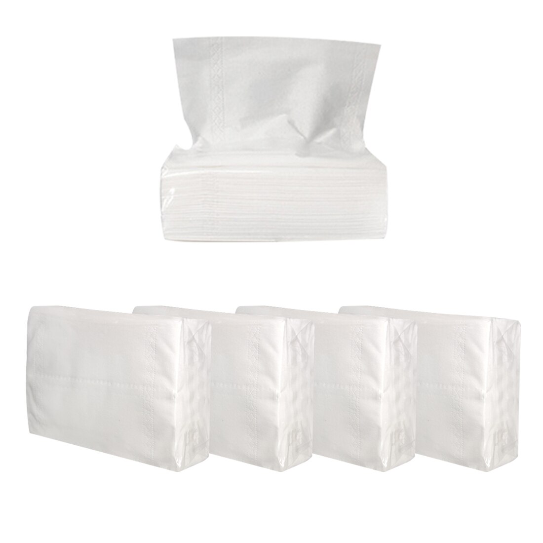 Servet Papier Wegwerp Servetten Voor Restaurant Hotel Papier Verdikte Houtpulp Papier Weefsels Toiletpapier 1/3/5/8/10 Packs: 5pcs