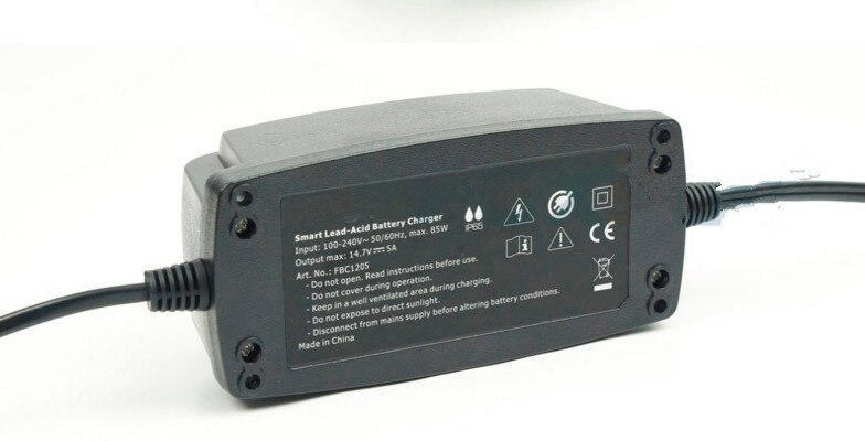 12V 5A Automatic Smart Battery Charger, Maintainer & Desulfator for Lead Acid Batteries, Waterproof Car Battery Charger