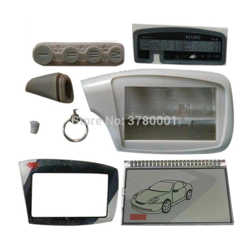 Sleutelhanger Body Case + LCD Display Voor Russische Scher-Khan Magicar 5 6 Auto Alarm Systeem LCD Afstandsbediening scher Khan Magicar 5 6