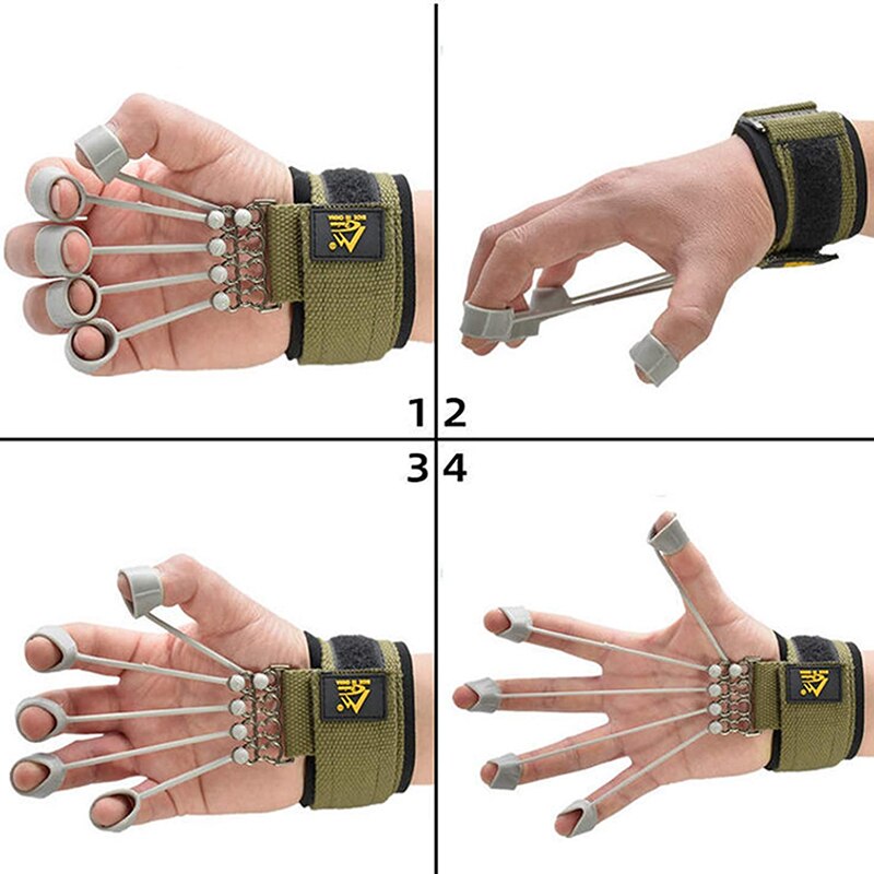 Vinger Grijper Kracht Trainer Yoga Weerstand Band Vinger Buigen En Strekken Training Apparaat Vinger Kracht Grip Apparaat