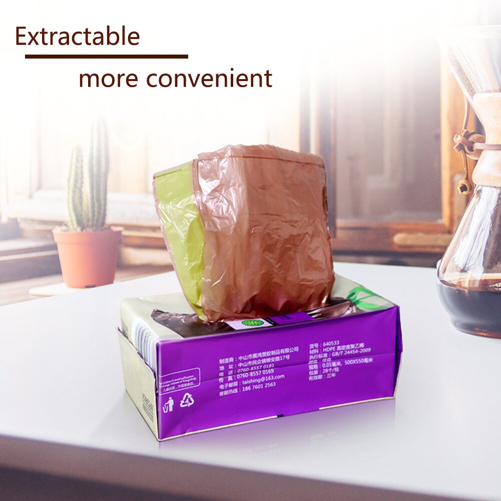 Automatic Closing Garbage Bags Eco-friendly Biodegradable Trash Bags With Rope Maximum load 22KG For Home Hotel Waste Trash Bags