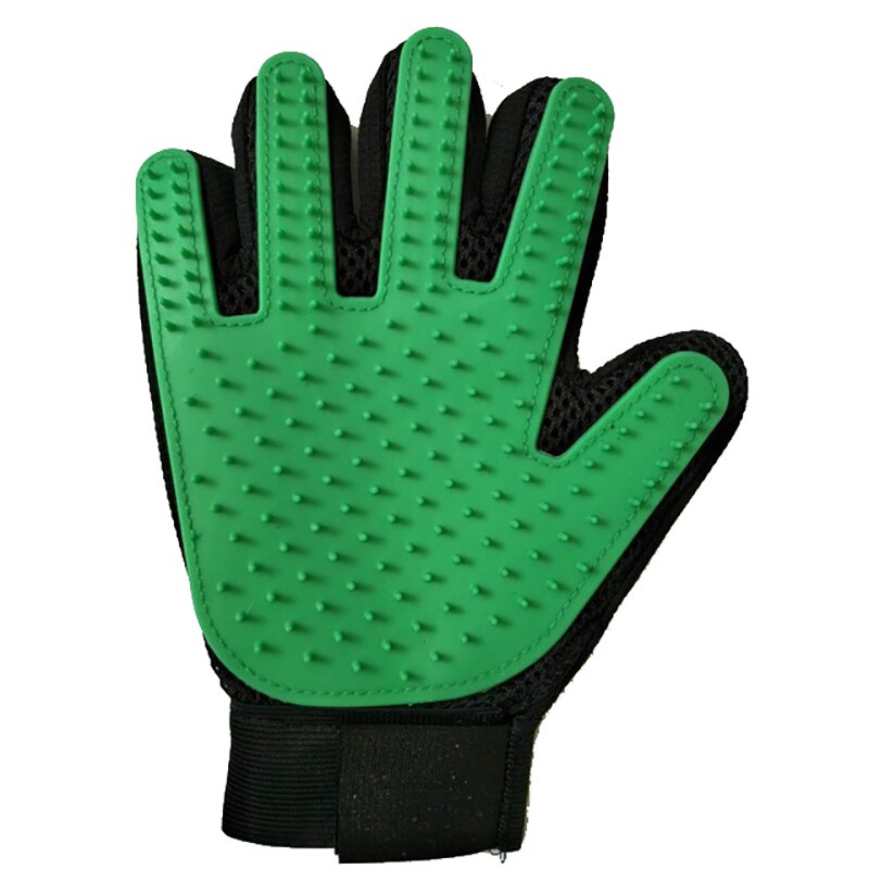 Guante de lana para gatos, cepillo para quitar el pelo de mascotas, peine para masaje para limpieza de perros: Green Right Glove