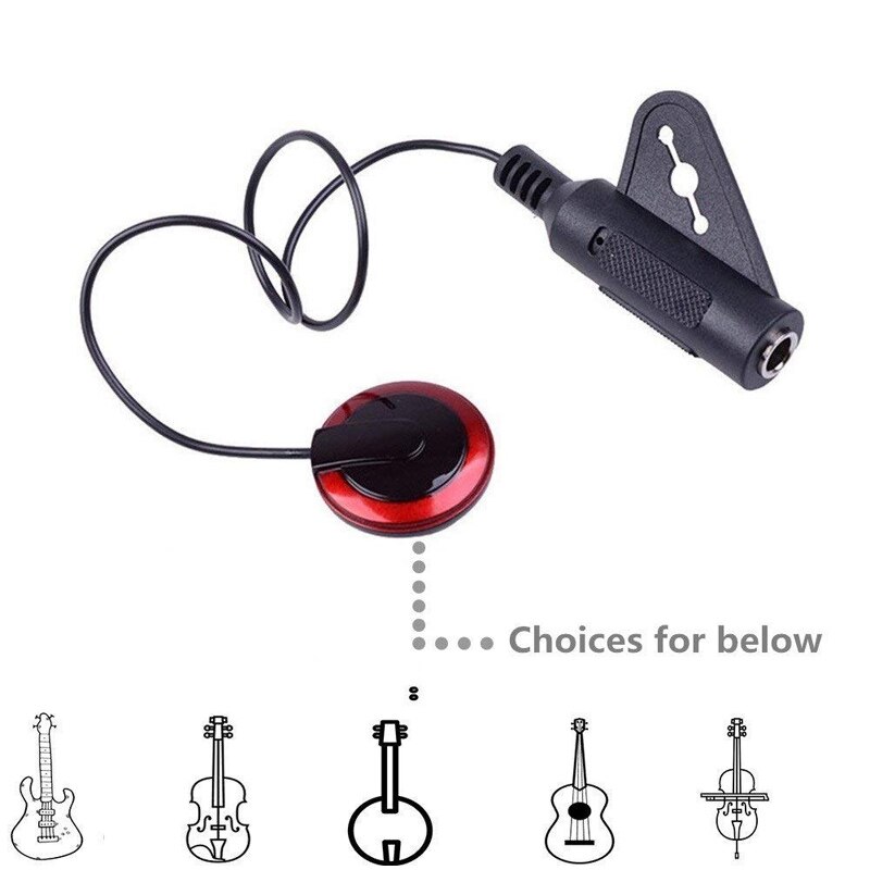 Kitara mikrofoni pietsokosketusmikrofoni pickup kitaralle viulu banjo mandoliini ukulel kitaratarvikkeet