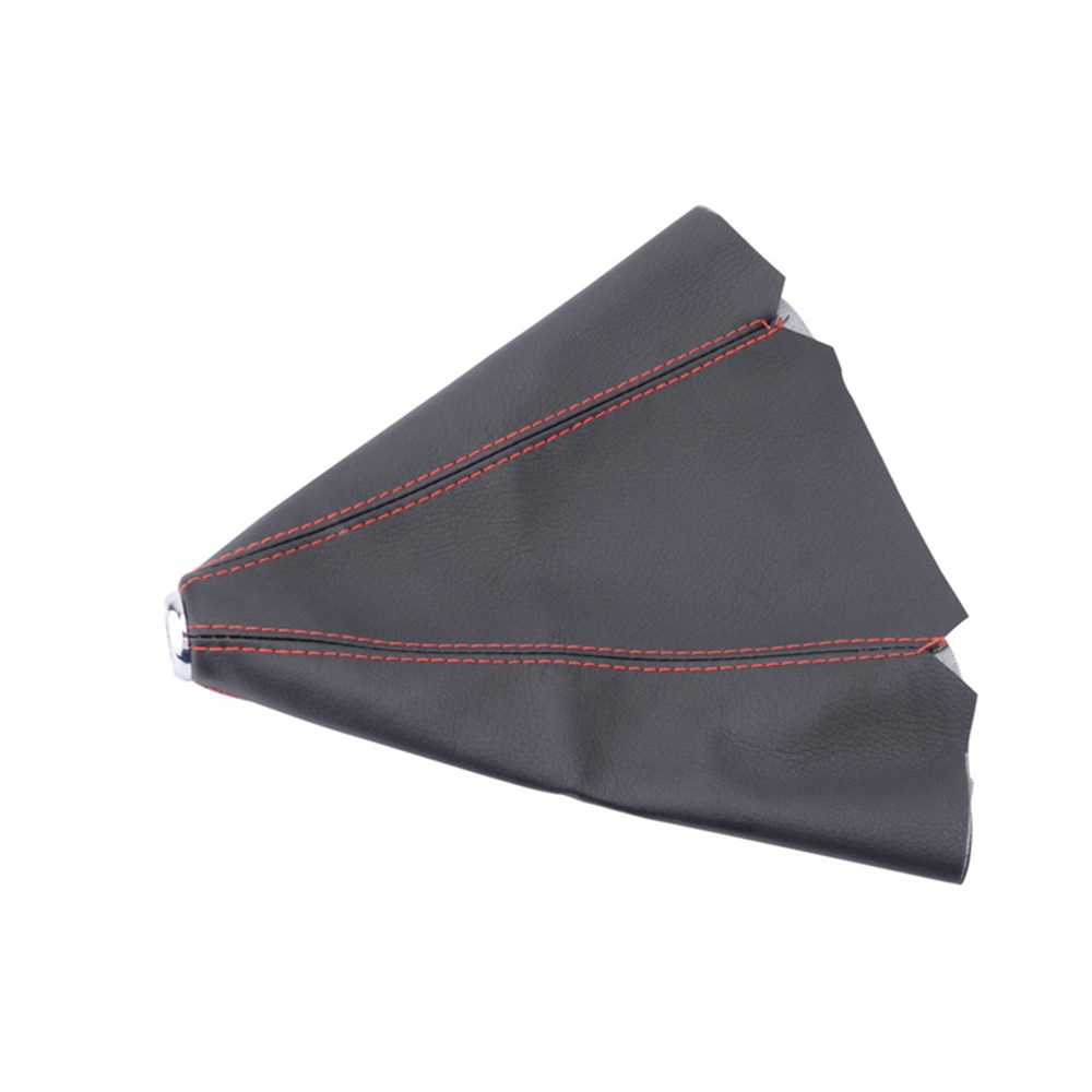 Cuellos de palanca de cambios cortos de cuero universales, pomo de cambio de punto negro, rojo, amarillo, azul, cubierta de maletero MT/AT