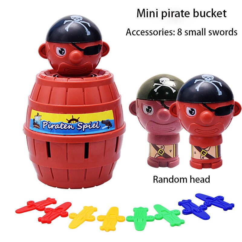 Children Tricky Pirate Barrel Games Multiplayer Two-Player Tiktok Lucky Stab Pop Up Games Funny Novelty Kids Gadget Jokes Game: Mini