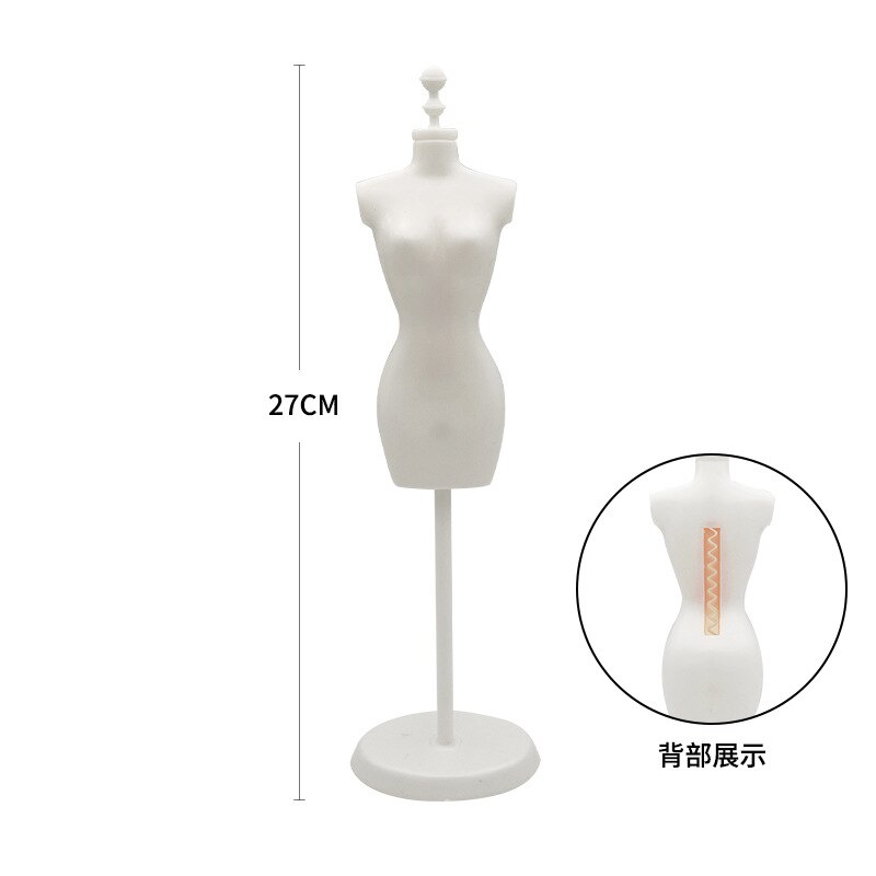 Soporte de MANIQUÍ PARA falda de muñeca, colgador de ropa, vestido de novia, Mini soporte de maniquí, de ropa, modelo de exhibición, 1/6: white G